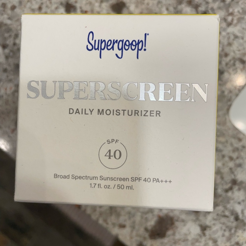 Supergoop daily moisturizer. Never opened.